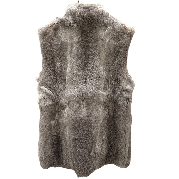 Michael Kors Rabbit Fur Vest - Grey - Small - Picture 3 of 5